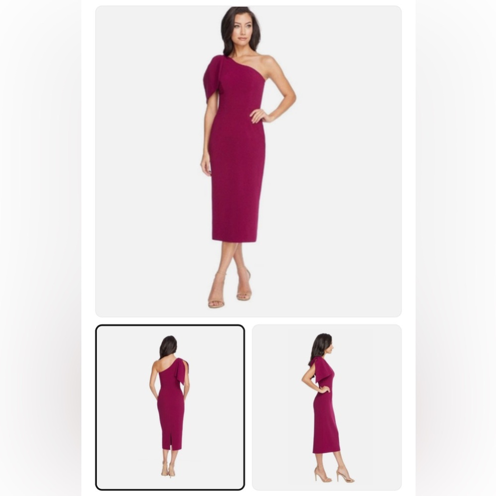 Dress the Population One-Shoulder Fuchsia Dress